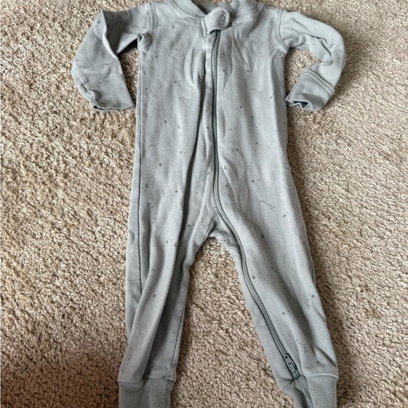 Quincy Mae Terry Cloth Romper - Sage main image 1